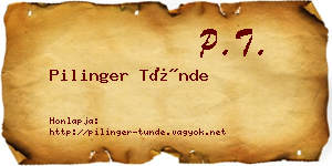 Pilinger Tünde névjegykártya